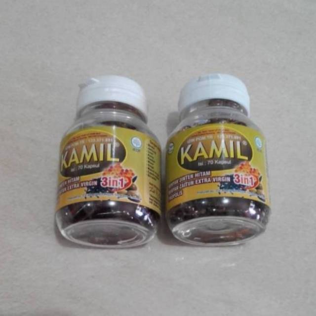 Kamil 3 in 1 70 kapsul | kamil 3 in 1 kecil | kamil kecil | habbatussauda+zaitun+propolis - GOJEK GRAB