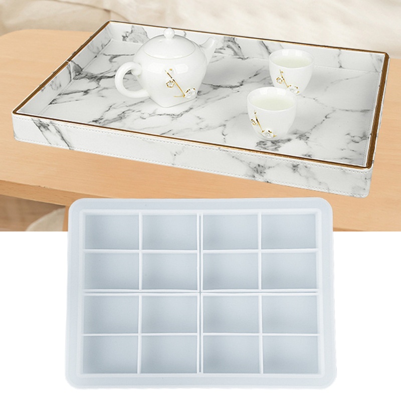 SIY  Rectangle Tray Crystal Epoxy Resin Mold Serving Board Plate Placemat Silicone Mould DIY Crafts Decorations Casting Tools