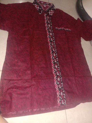 Bswart Batik Hrb026 Kenongo Hem Pendek Padi Pekalongan M L Xl Batik Pria Murah Modern Grosir