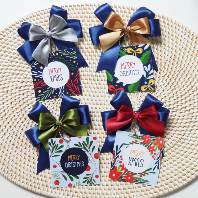 

Tag Blue Christmas Label Pita Xmas Souvenirs Hampers Santa Penguin Gift Kado Natal