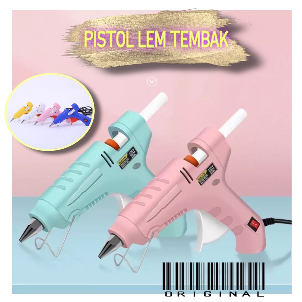 BERKAT PISTOL LEM TEMBAK / HOT MELT GLUE GUN MINI ON-OFF 20WATT