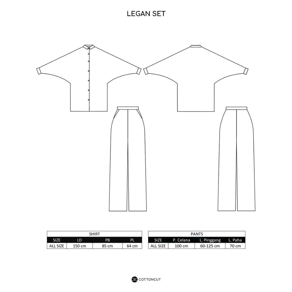 Cottoncut Legan Set Setelan Wanita