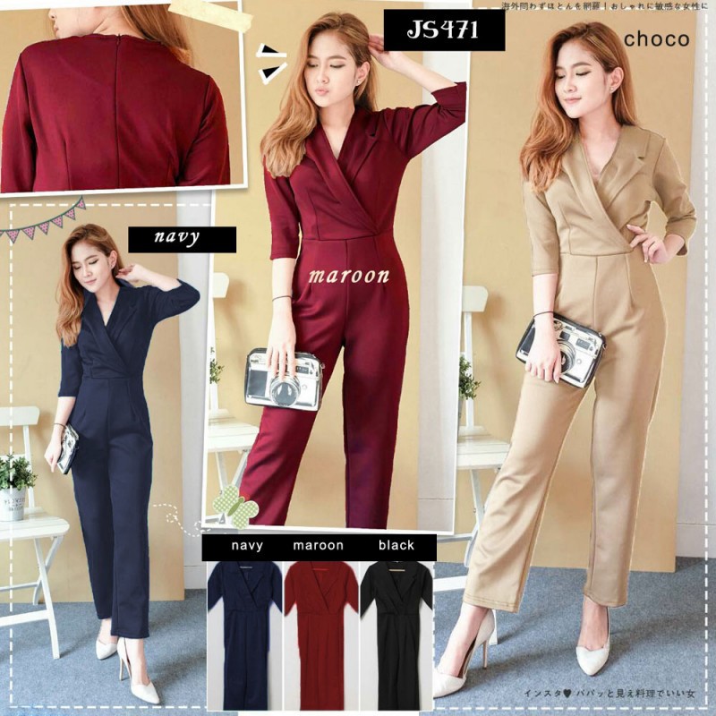 Jual Jumpsuit Lengan Panjang Squilby Jumpsuit Wanita Bahan Moscrepe Hitam Kab Klaten Shafiyya Olshop Tokopedia