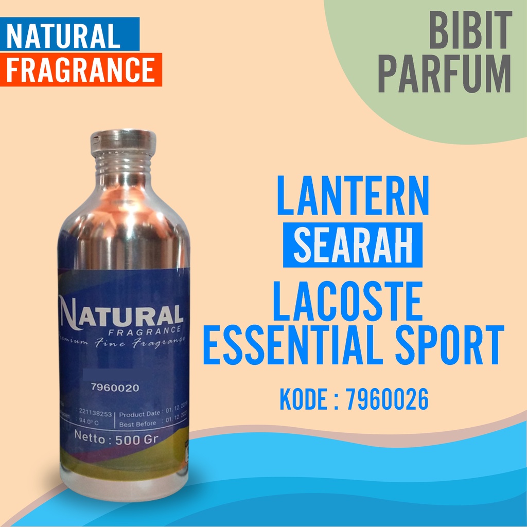 BIBIT PARFUM MURNI LACOSTE ESSENTIAL SPORT - LANTERN NATURAL FRAGRANCE 100 ML