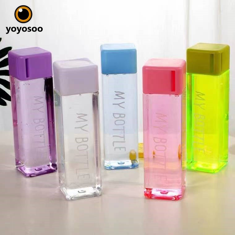 CUCI GUDANG MY BOTTLE 500ML BULAT + POUCH DAN MY BOTTLE SQUARE WARNA SEGI KOTAK -yoyosoo