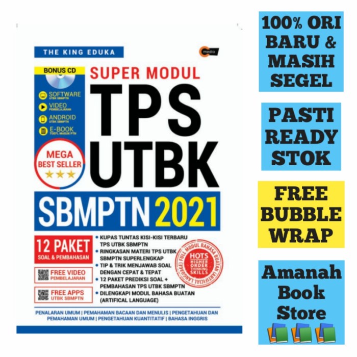 

❤BISA COD❤ Super Modul TPS UTBK SBMPTN Plus CD 12 Paket Soal & Pembahasan