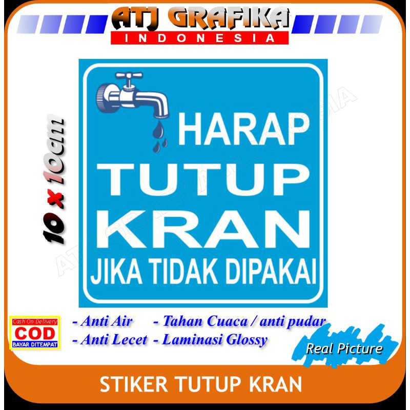 Jual Stiker Harap Tutup Kran Hemat Air Save Earth Sticker Peduli Lingkungan Shopee Indonesia 5106