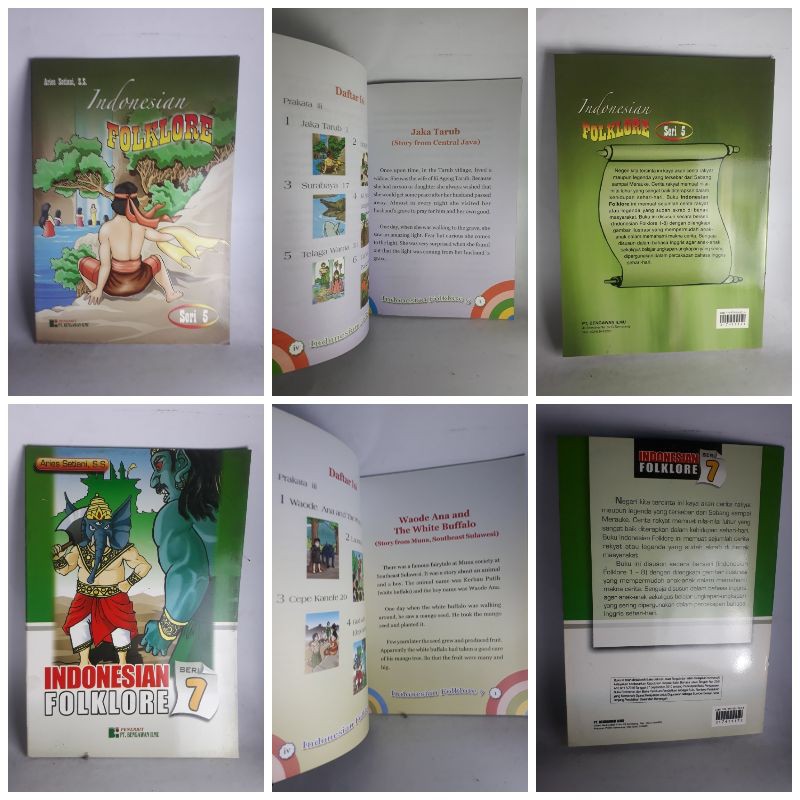 Cerita Rakyat Indonesia ( Dongeng ) dalam bahasa Inggris Indonesian Folklore seri 5 & 7 . vrh2