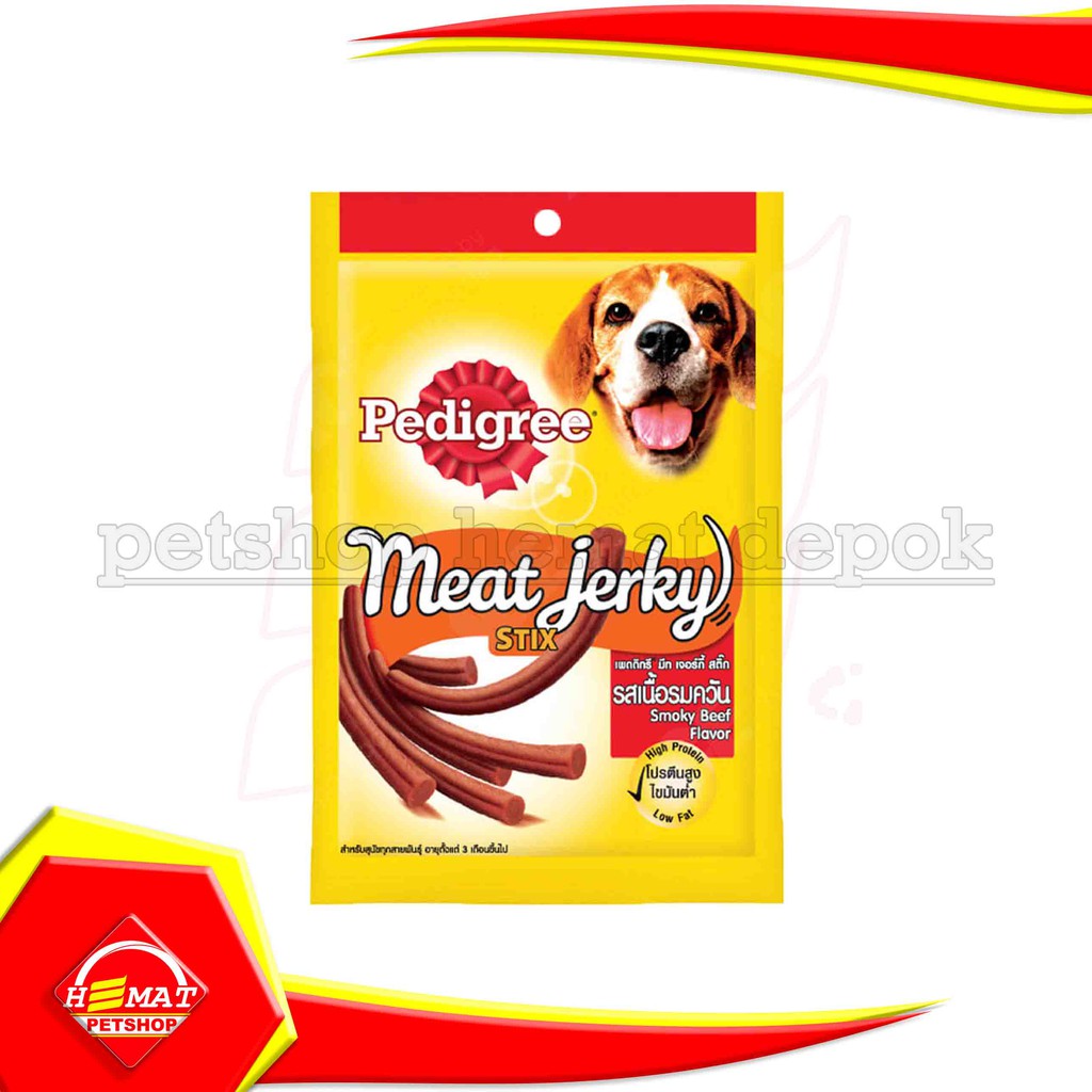 Snack Cemilan anjing Pedigree Meat Jerky 60 gram