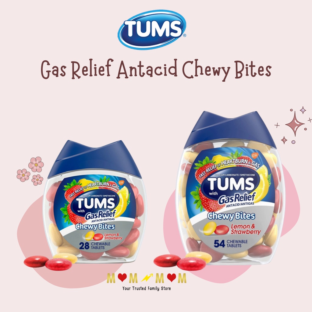 Jual Tums Gas Relief Antacid Antigas Chewy Bites Permen Maag Shopee