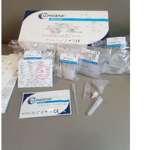 ♣ Alat test swab rapid antigen saliva ( dengan air liur ) import original lungene HARGA PER 1PCS ➪