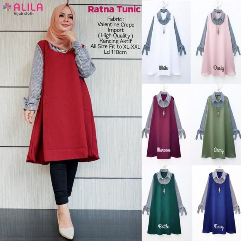 Ratna tunik atasan wanita fashion muslim