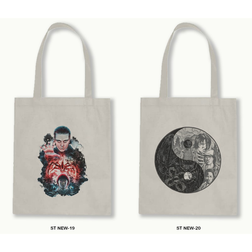 TOTE BAG BLACU 30X40 - STRANGER THINGS series.04