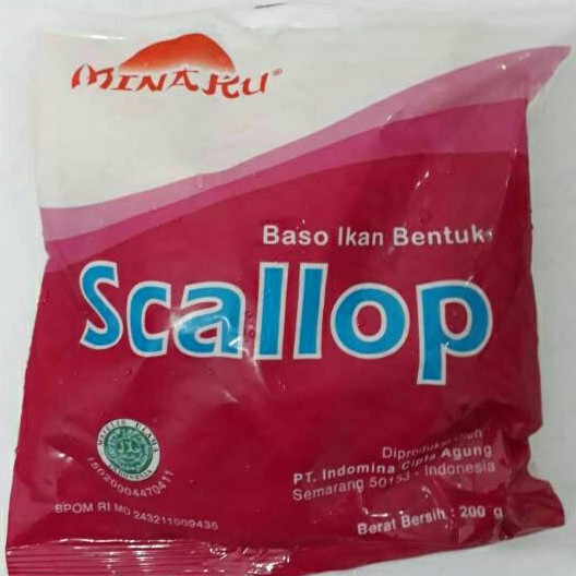 

MINAKU Scallop (Baso Ikan Bentuk Scallop) 200gr