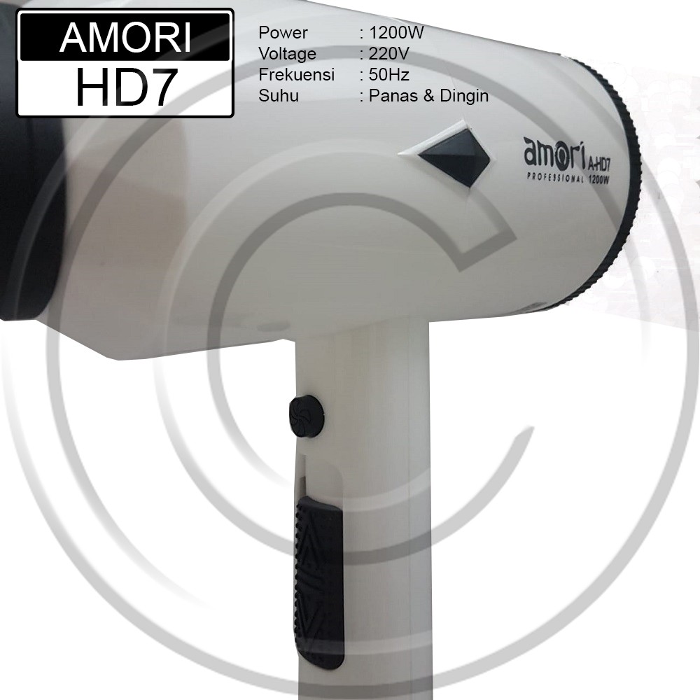 Hairdryer AMORI HD7 - Pengering Rambut / Hair dryer / Termurah / Berkualitas / Best Seller / Kencang