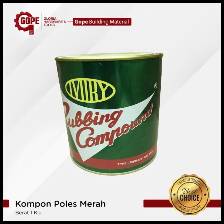 Rubbing Compound, Kompon Merah Motor & Mobil, Dempul @1 Kg