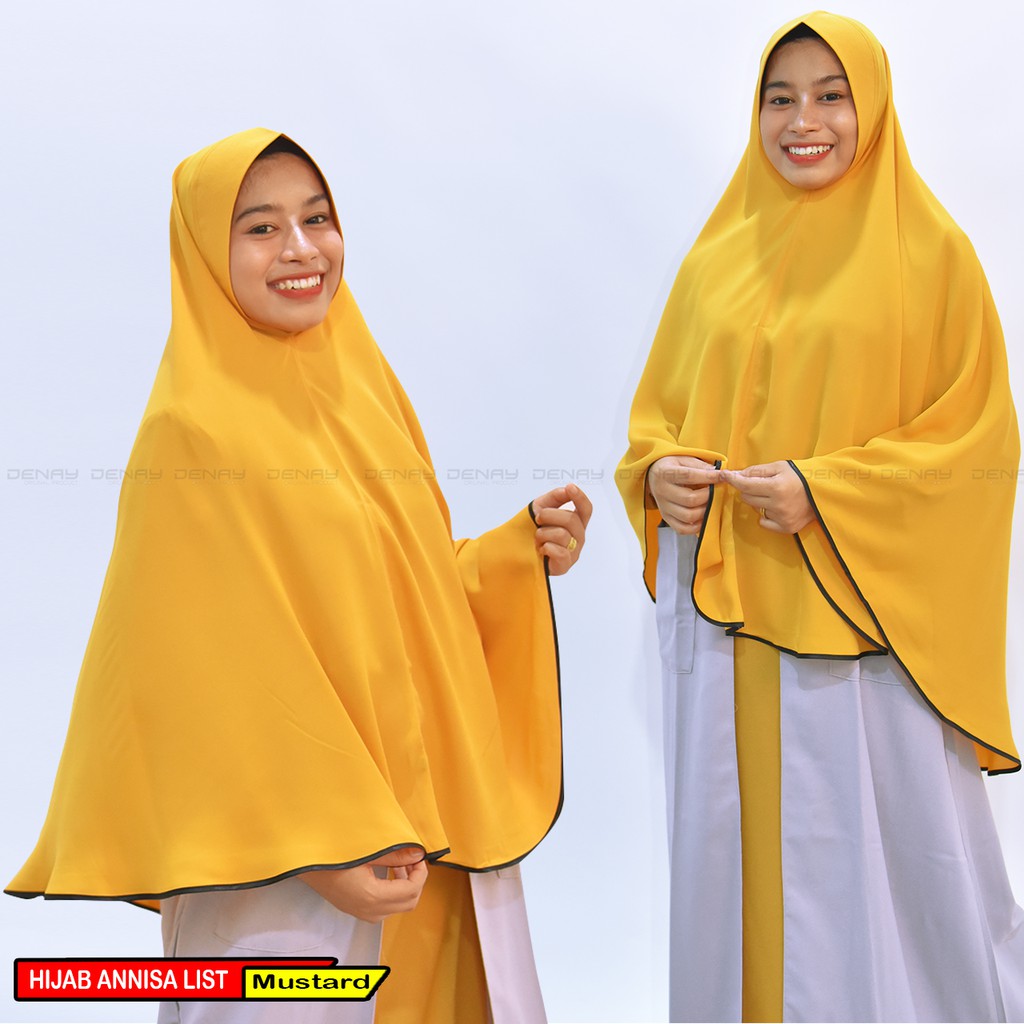 TOKODENAY - Kerudung Hijab muslimah Syar'i wolly crape premium mode syiria ANNISA LIST