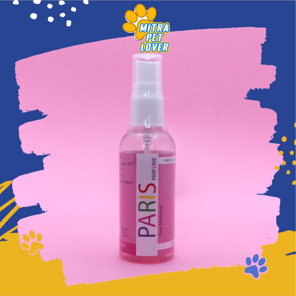 PARFUM ANJING - PARIS PARFUME 60 ML ORIGINAL - PARFUME FOR DOG DOGY PUPPY EXCLUSIVE WANGI TAHAN LAMA HARUM AROMA ENAK MENGHILANGKAN BAU PET ANIMAL HEALTHCARE AND VETERINARY TAMASINDO OBAT KESEHATAN DAN VITAMIN HEWAN BINATANG PELIHARAAN MITRAPETLOVER