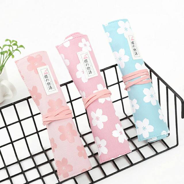 

Sakura Blossom Roll Up Pencil Case