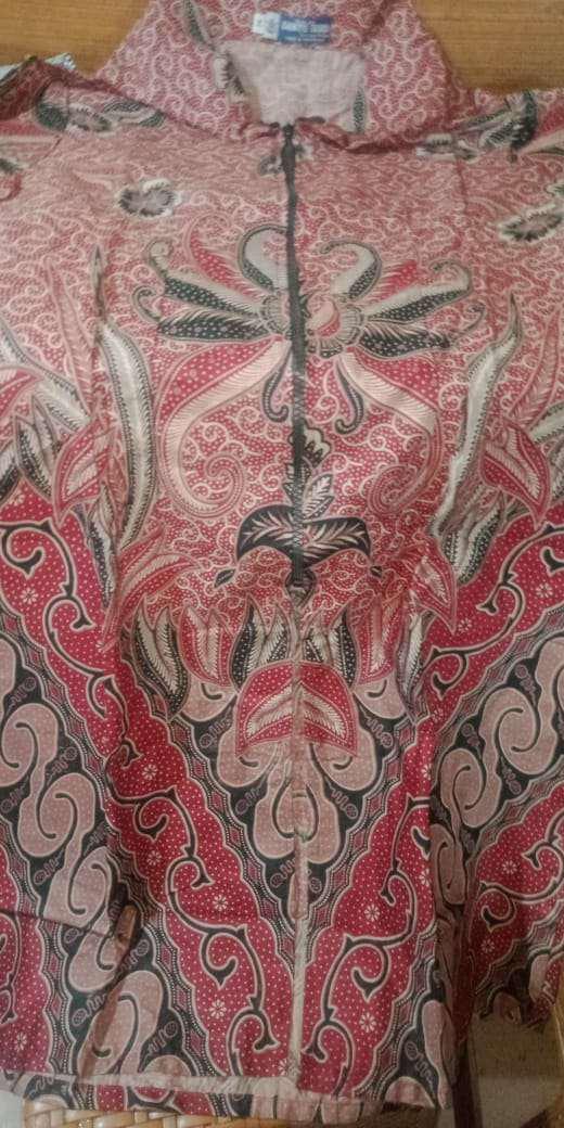 Tunik Zipper Teratai Lawasan Batik Sarimbit Modern Tunik Casual Kantor Kerja Kondangan Muslim