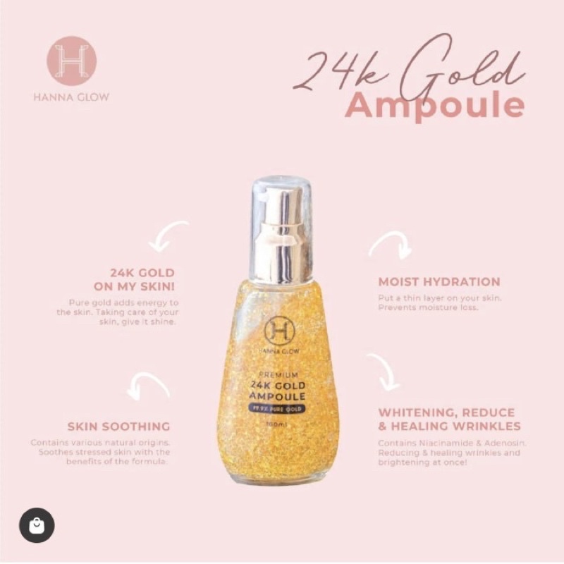 Hanna Glow Premium 24K Gold Ampoule / Royal Moisture Essence / Baby Glow / Illuminating BB Cream