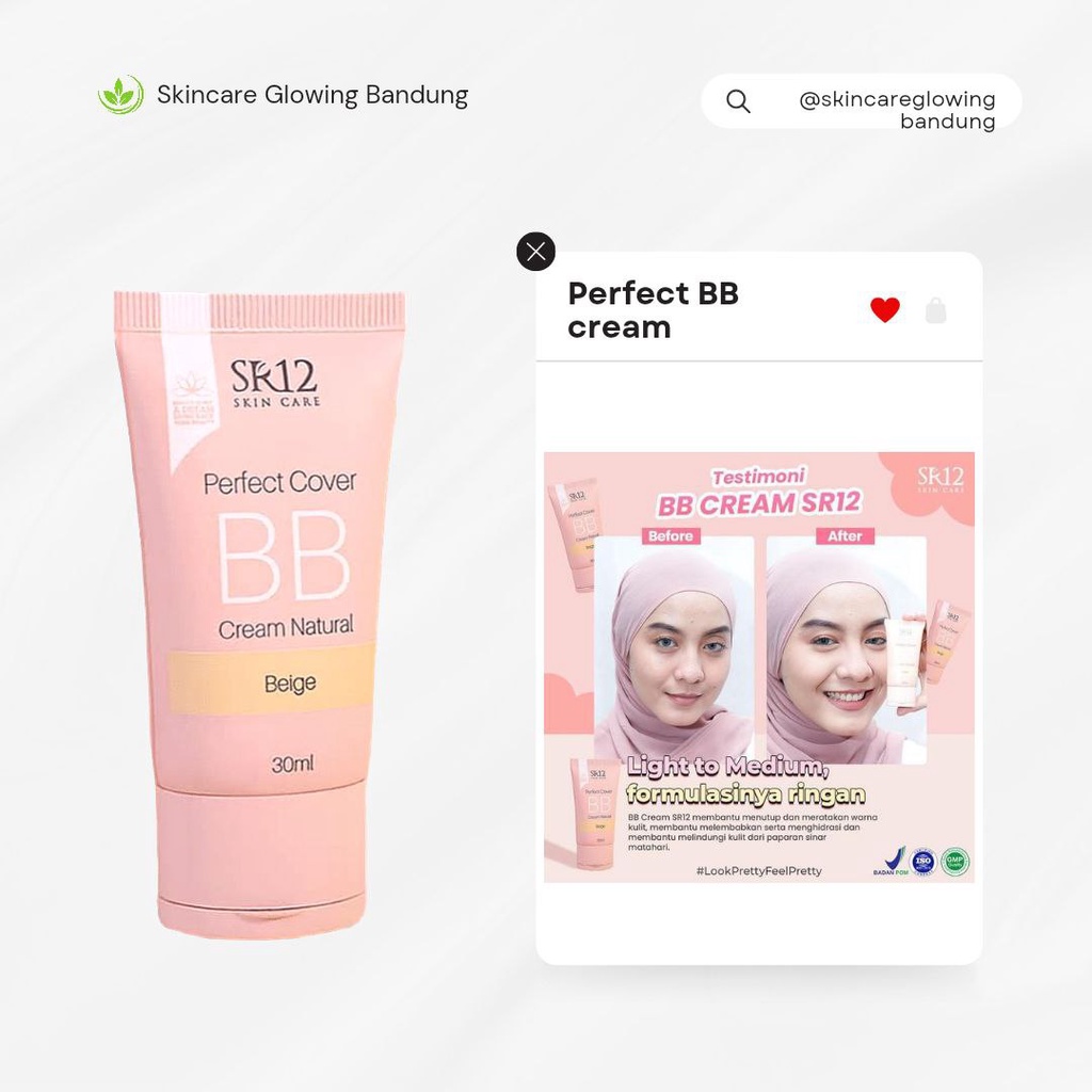 Perfect BB Cream Natural Beige Moisturizing Foundation Menutupi Noda Wajah Meratakan Warna Kulit Wajah Alas Bedak