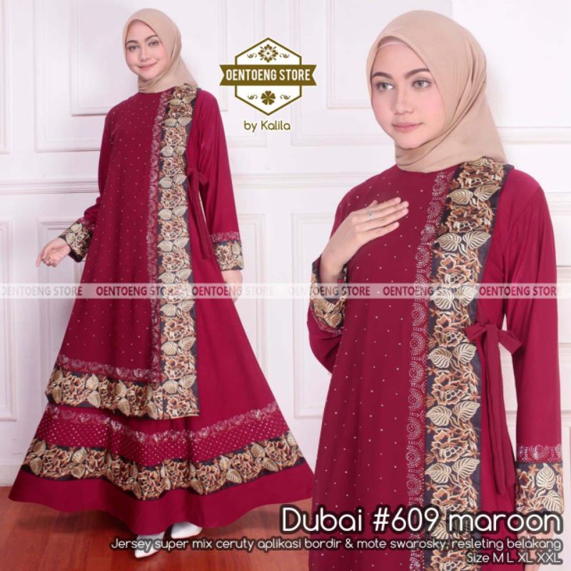 Gamis turki # Abaya # Dubai 609 original oentoeng store