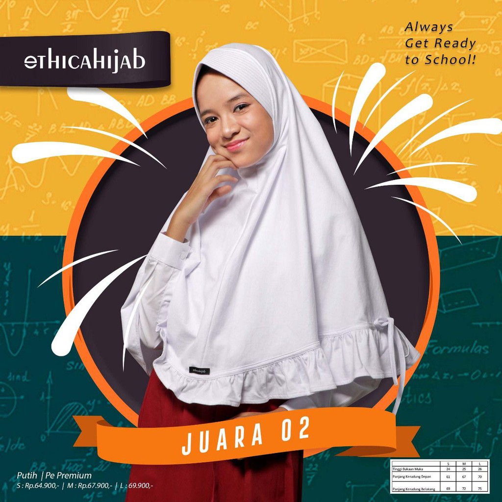 HIJAB INSTAN ETHICA  SEKOLAH JUARA PUTIH