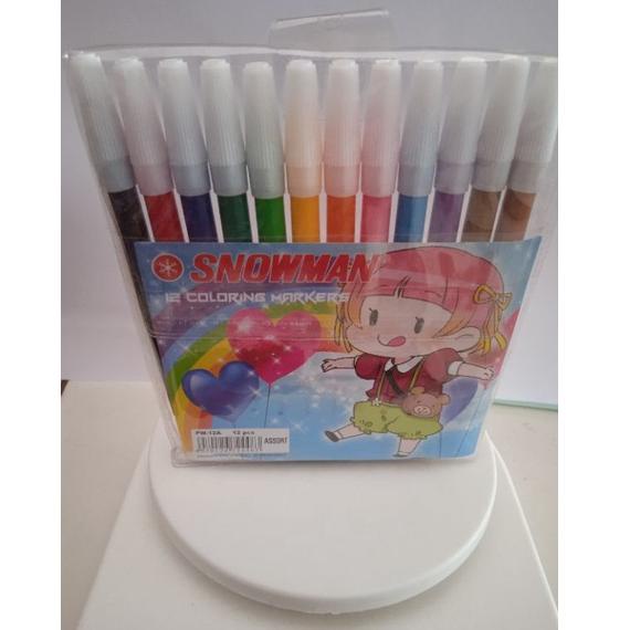 

(Y2J2) Spidol Snowman 12 Warna //Top@murah
