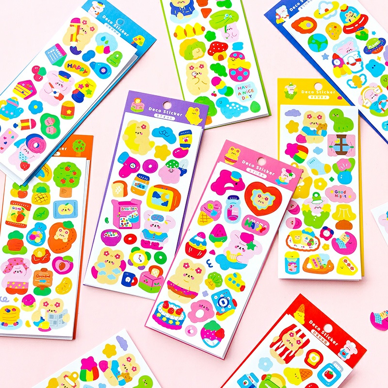 

3pcs sticker cute diary stationery decoration//stiker murah lucu karakter import