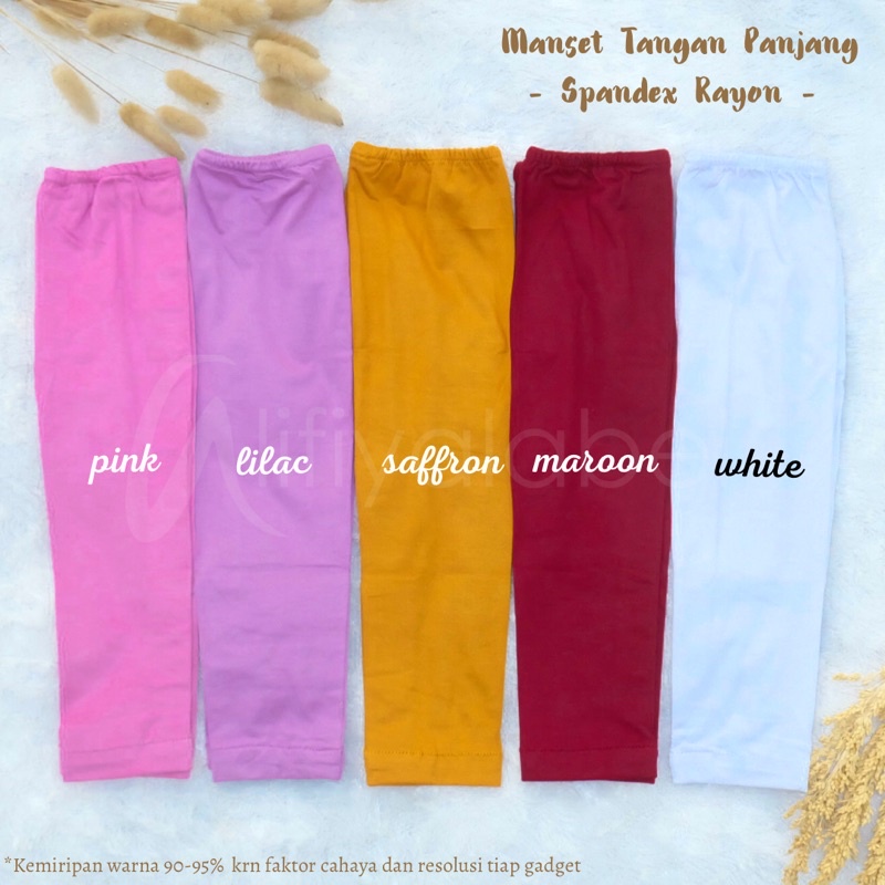 MANSET TANGAN PANJANG PREMIUM KAOS RAYON / SPANDEK RAYON / KATUN SPANDEK