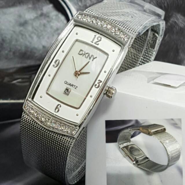Jam Tangan Wanita Elegant Exclusive DKNY Italy Pasir Premium Cyz watch Silver
