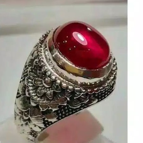 Batu cincin akik merah delima siam asli dari bangkok