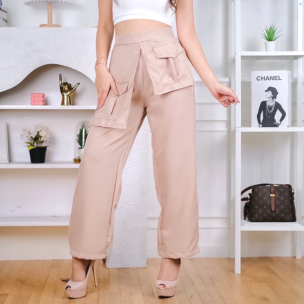 BESS PALAZO POCKET PANTS