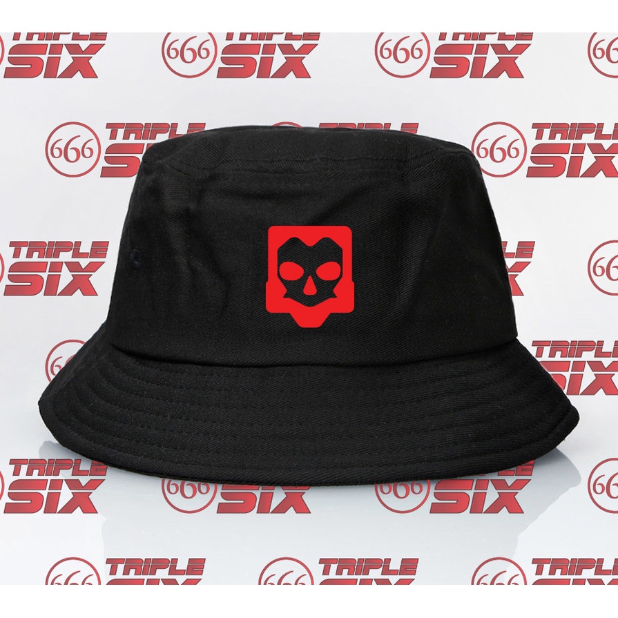 Topi Bucket Gaming Valorant Yoru Oni Mask Red Logo