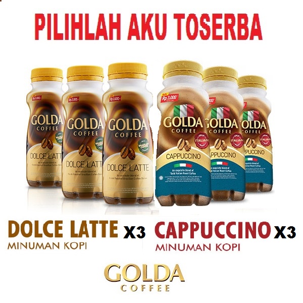 GOLDA Minuman Kopi Mix 2 Rasa - ( Harga paket isi 6 botol )