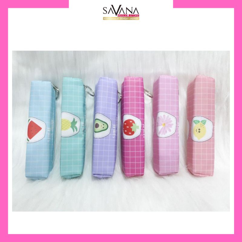 

(Ready Stock) Gantungan Tepak Pensil Karakter Buah Lucu Warna-Warni | wadah pensil | tempat pensil