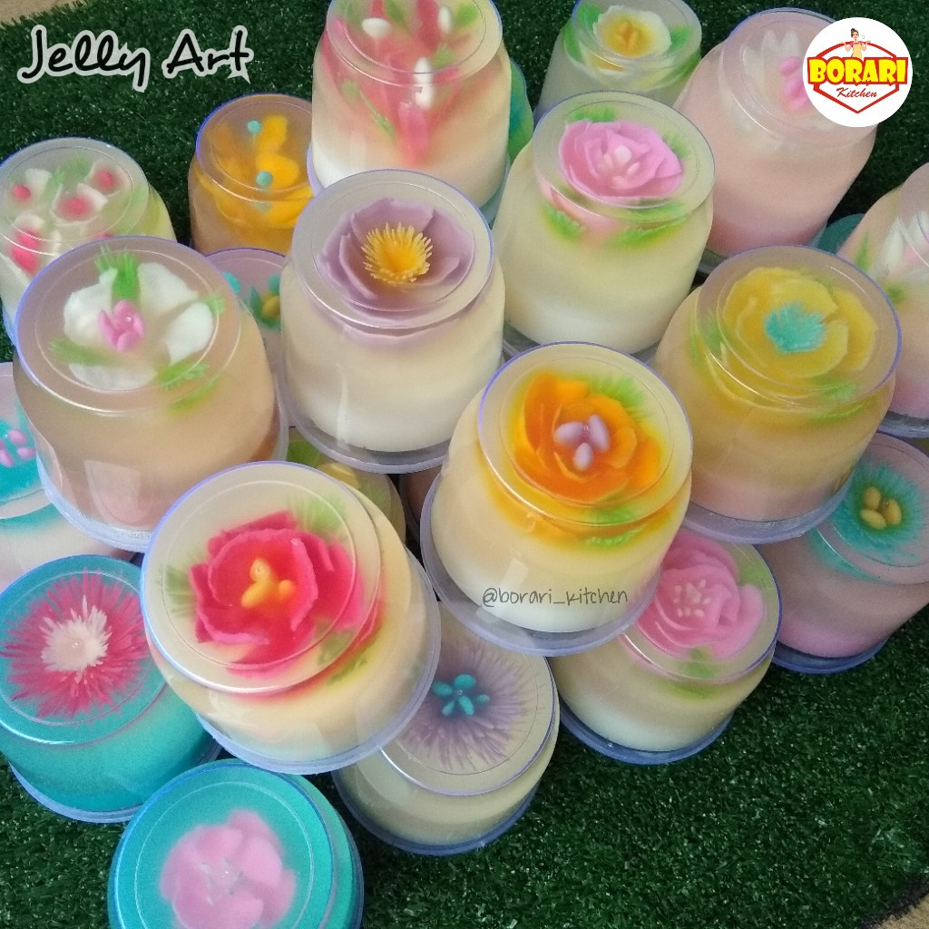 

Jelly Art / Puding Hias / Snack Ultah / Hampers Makanan / Goodie Bag / Kado Ultah Unik / Bingkisan
