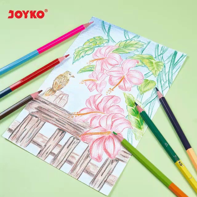 Pensil Warna Joyko CP-Bi100 Bi-Color - 6 pcs ( 12 Warna )-4