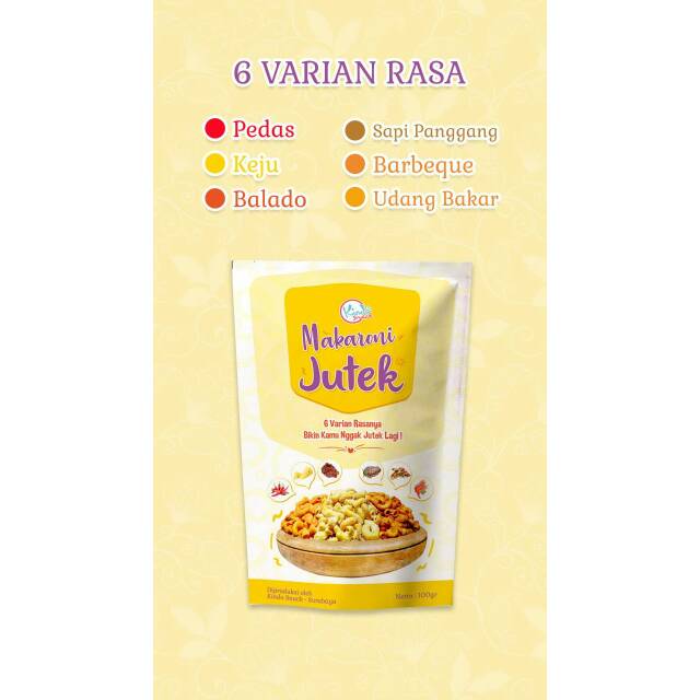 

Makaroni Jutek - cemilan / makanan / keripik / snack