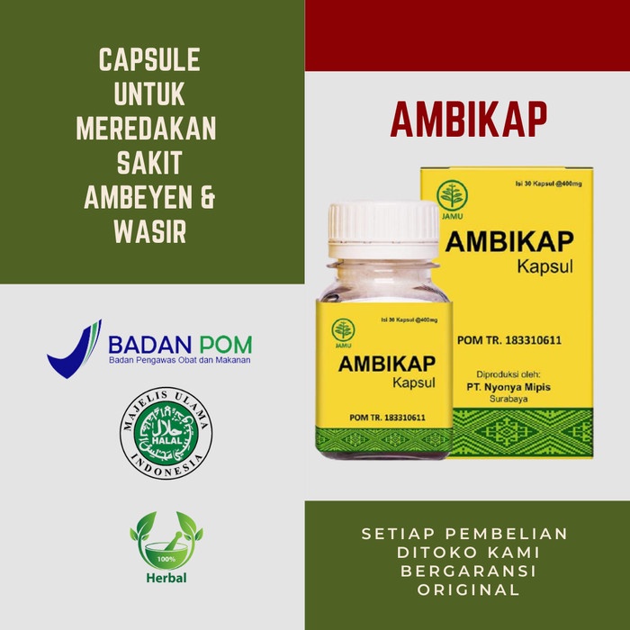 

AMBIKAP KAPSUL ORI - Kapsul Herbal Untuk Wasir Haid Ambeien Ambeyen