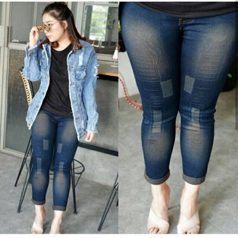 Celana Jeans Wanita Melky 7/9 Rekomendasi Influencer Bayar Ditempat Cod