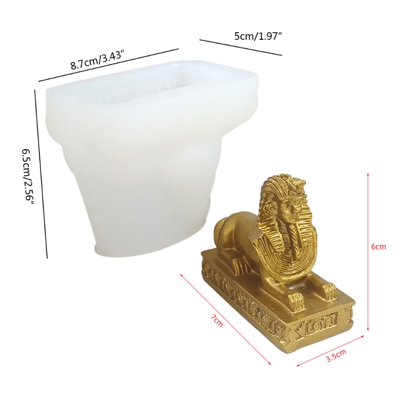 Cetakan Resin Epoksi Lilin Handmade Desain Wajah Mesir 3D Bahan Silikon