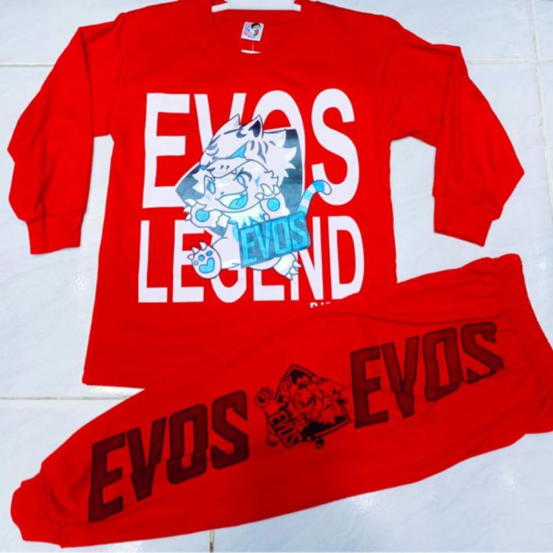 SETELAN KAOS LENGAN PANJANG ANAK EVOS