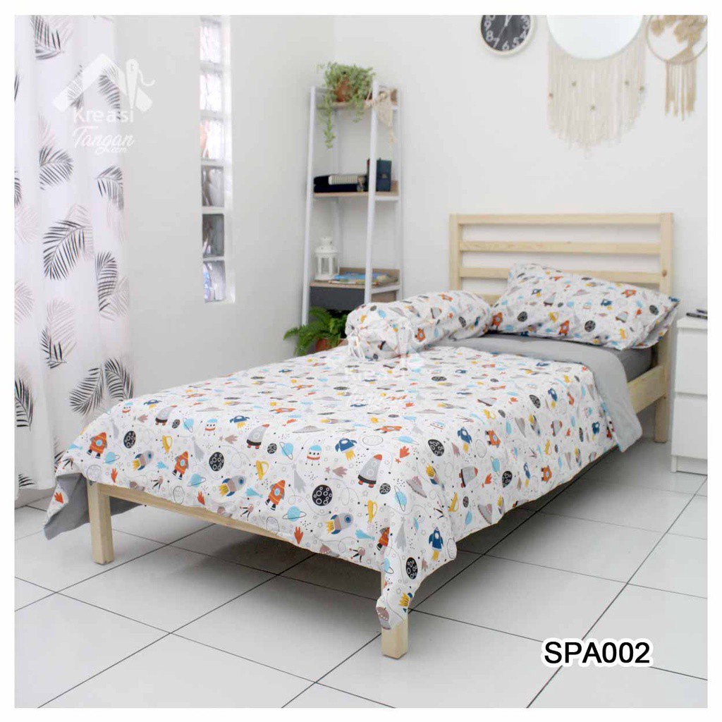 SET BED COVER ANAK KANCING + BEDCOVER SPA002