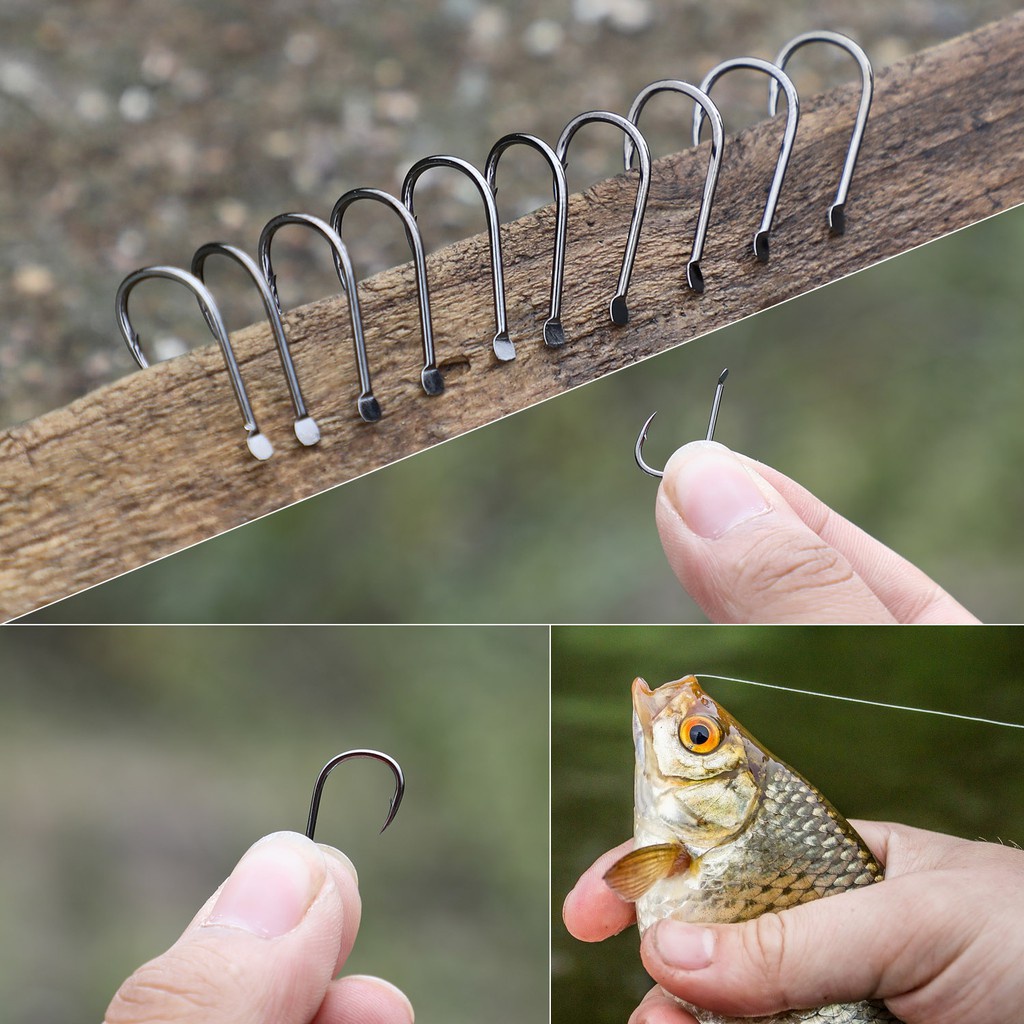 HAIYI FISHING 1Pcs  High Carbon Steel Fishing Hook Worm Hooks Fishing Tackle Kail Pancing Bahan Carbon Steel Tahan Abrasi