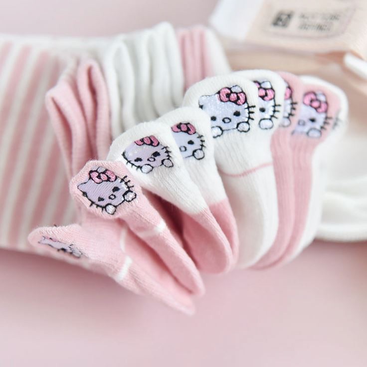 HELLO KITTY POLOS - Kaos Kaki Pendek Semata Kaki/ Kaos Kaki Ankle Dewasa Wanita-5