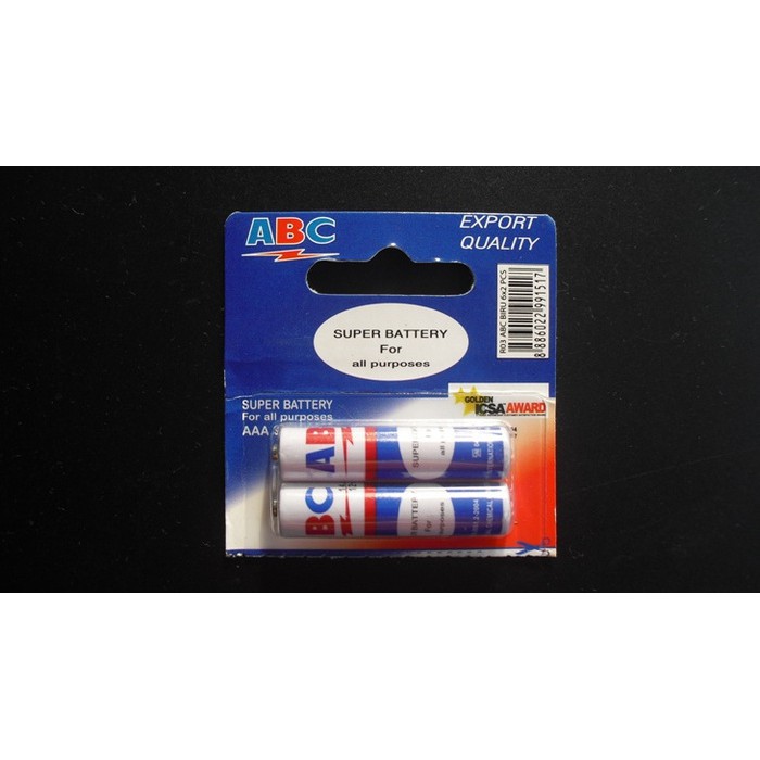 Baterai / battery ABC biru ukuran AAA baterai remote satuan