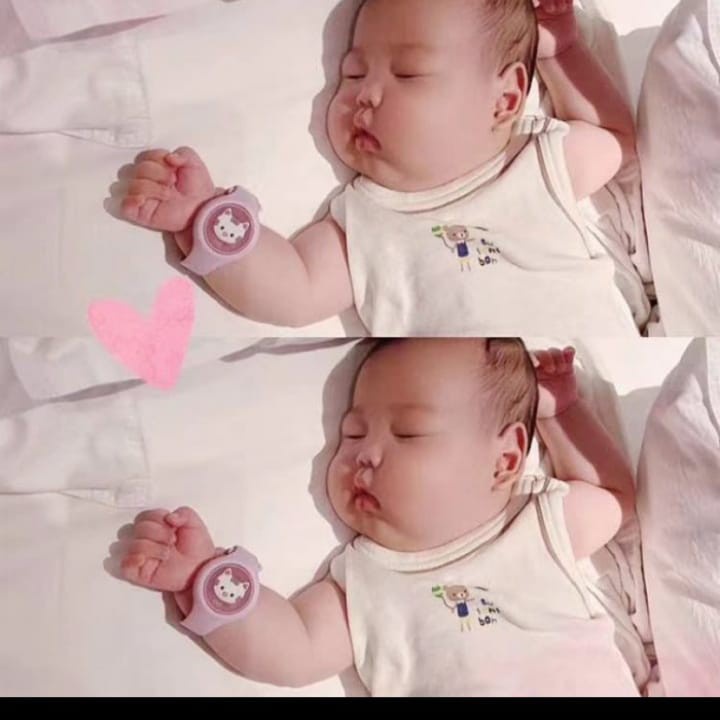 Gelang Anti Nyamuk Anal-Anak + LED Gelang lucu Gelang jam tangan (Packaging Dus)/C213