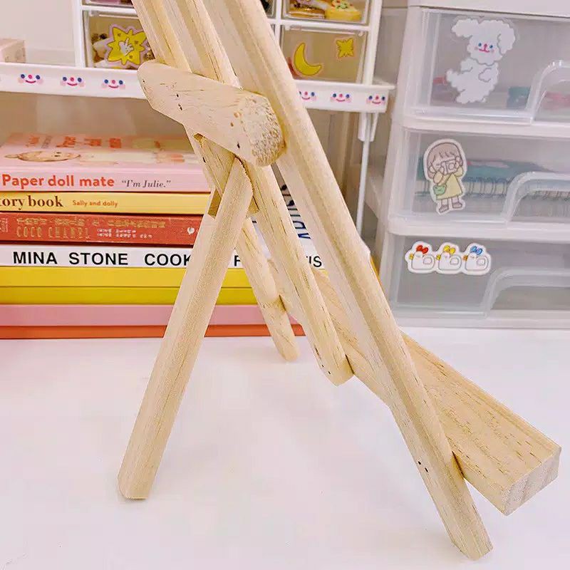 Alat Lukis Easel Tripot Penyangga Hp Kayu Stand Easel kanvas cat lukis Desain Elegan